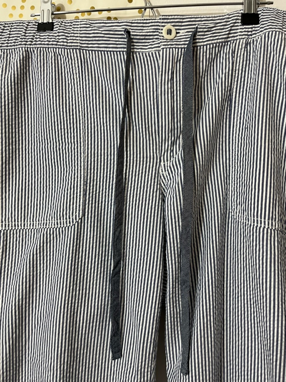 Lands' End Navy and White Vertical Striped 100% Cotton Pants size 16W - Picture 6 of 11
